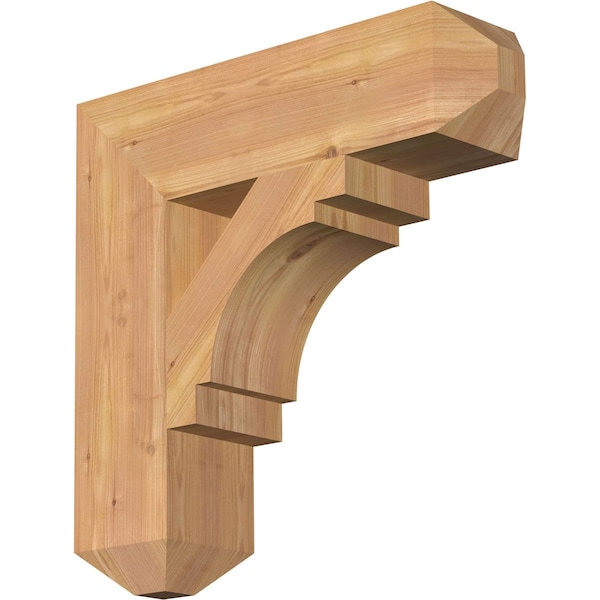 Ekena Millwork Merced Craftsman Smooth Bracket, Western Red Cedar, 5 1/2"W x 22"D x 22"H BKT06X22X22MRC04SWR - main